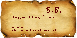 Burghard Benjámin névjegykártya
